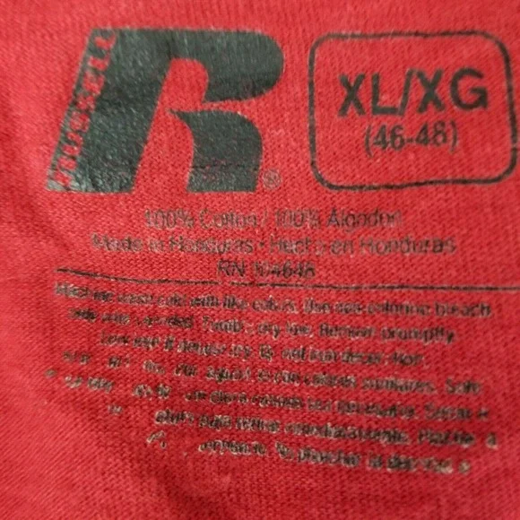 Alabama Football Shirt Mens XL Red White Roll Tide Long Sleeves Russel Athletic - Picture 11 of 11